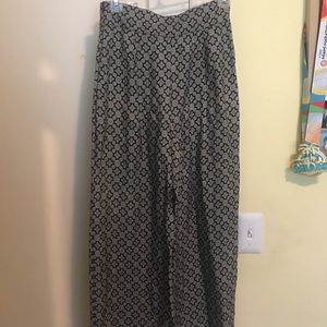 Zara High Waisted Culotte Patterned Pants
